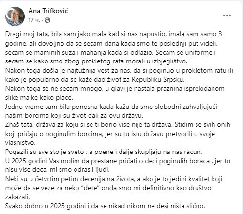 ana trifkovic post