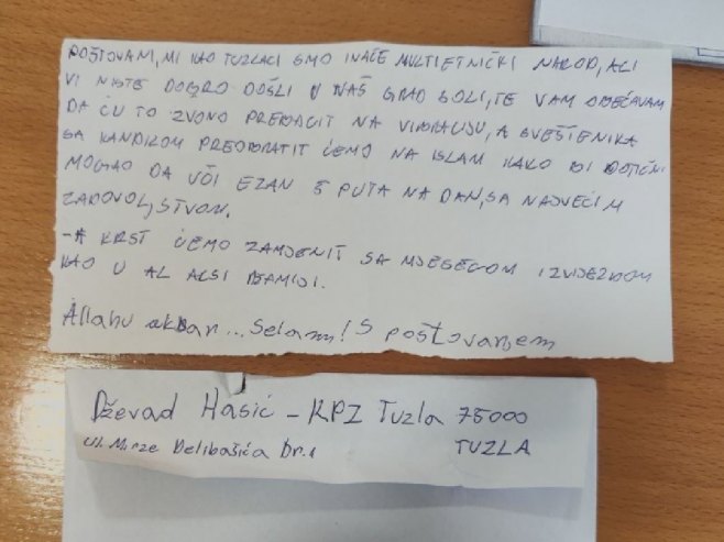 tuzla crkva prijetnja